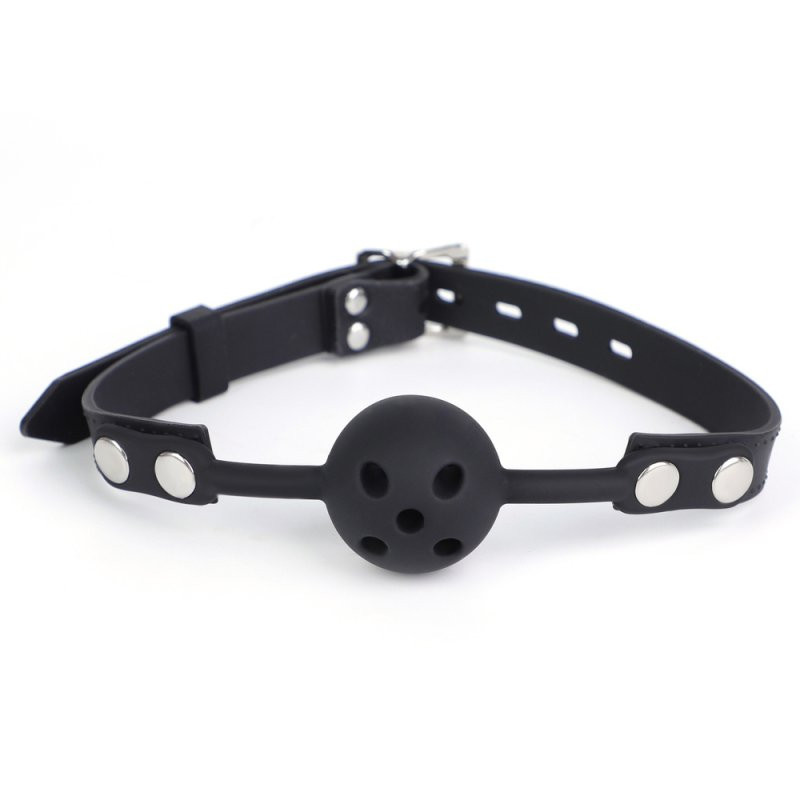 BDSMaster Bâillon Boule Percée Breathfive 40mm Noir